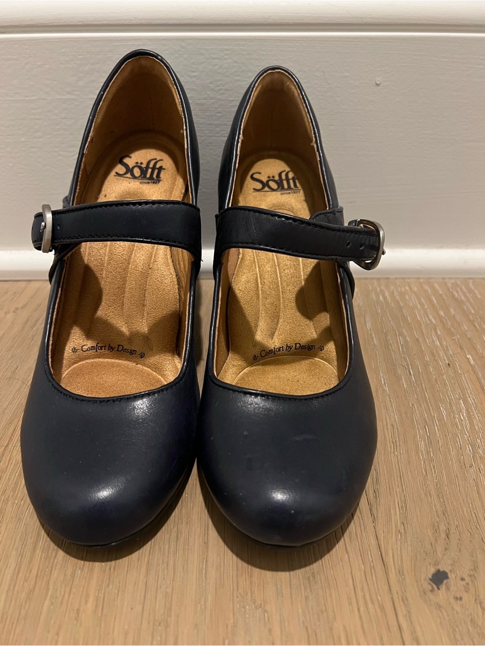 NEW Classic Navy Mary Jane Heels for Women BY SOFFT - Picture 2 of 5